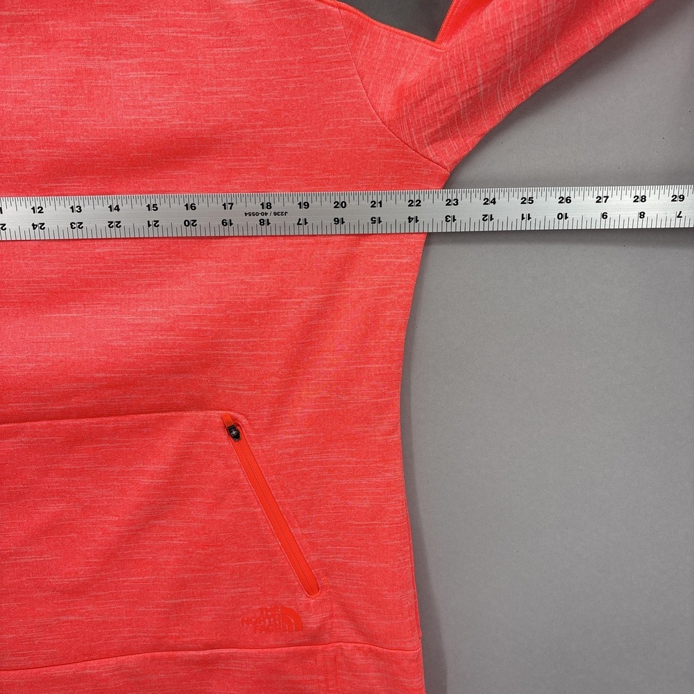 The North Face Hoodie Womens XL Red Pink Pullover Sweatshirt Fleece Lined Long - Picture 10 of 14